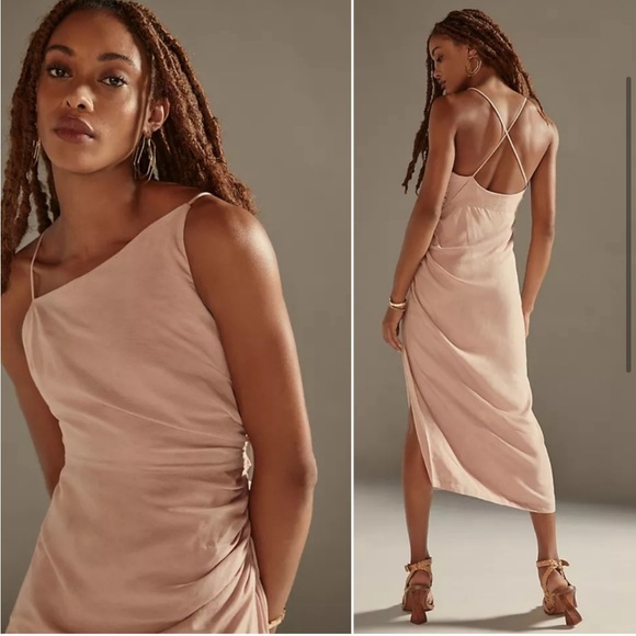 Anthropologie Dresses & Skirts - NWT by Anthropologie Ruched One Shoulder Pink Dress